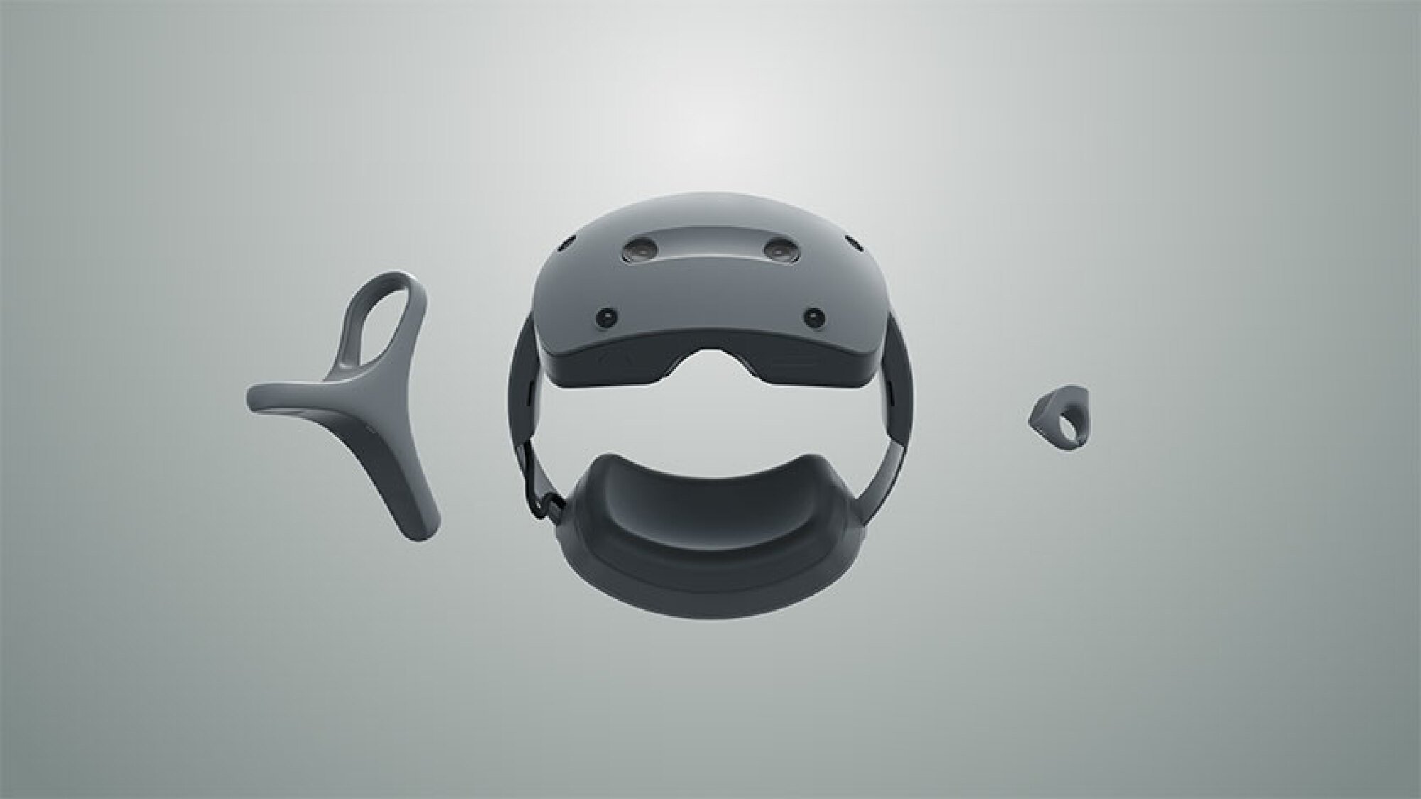 visual rendering of a vr headset and handheld device