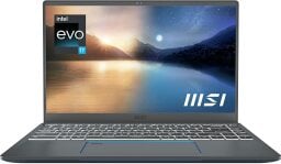 carbon gray computer with a serene mountain & lake background and intel evo callout